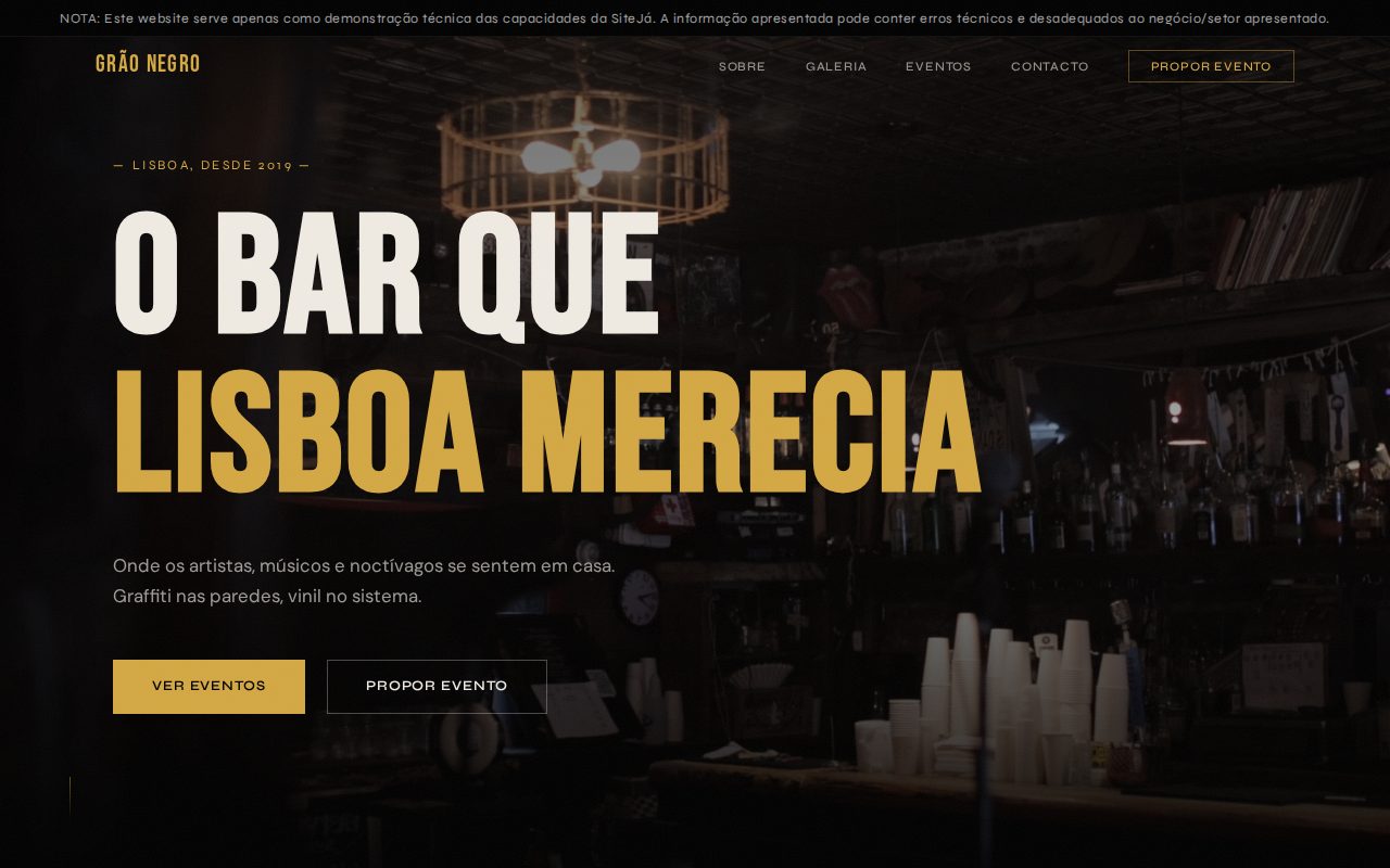 Website Grão Negro
